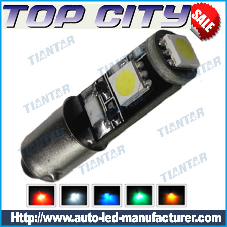 Topcity Euro Error Free 3-SMD-5050 BA9S 64132 H6W LED 
    Bulbs- Canbus led